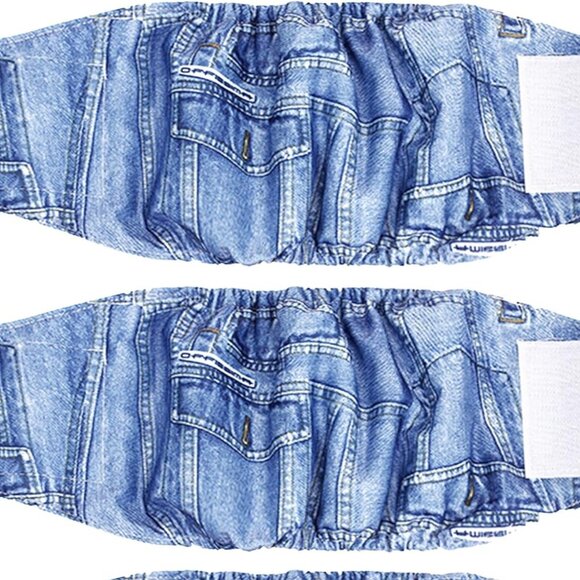 Wegreeco Jeans Washable Dog Diaper Male (Pack of 2  ) - Washabl (Small) - Picture 1 of 5